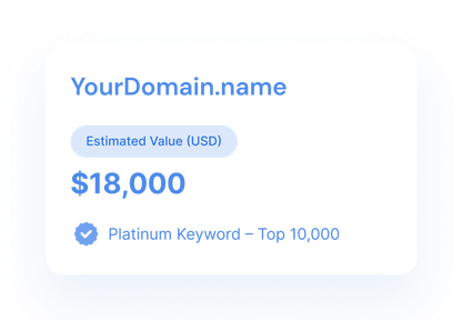 Domain appraisal service for registrars, investors and end users with free certificate